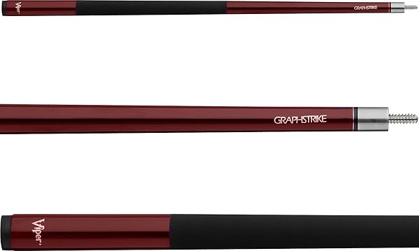 Viper "Viper Graphstrike 58" Fiberglass Graphite Pool Cue - Maroon 2-Piece Billiard Stick"