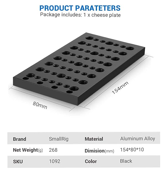 SMALLRIG SmallRig Multi-purpose Camera Mounting Plate for Quick Release Plate Ideal for Photographers and Videographers - View 8 of 8
