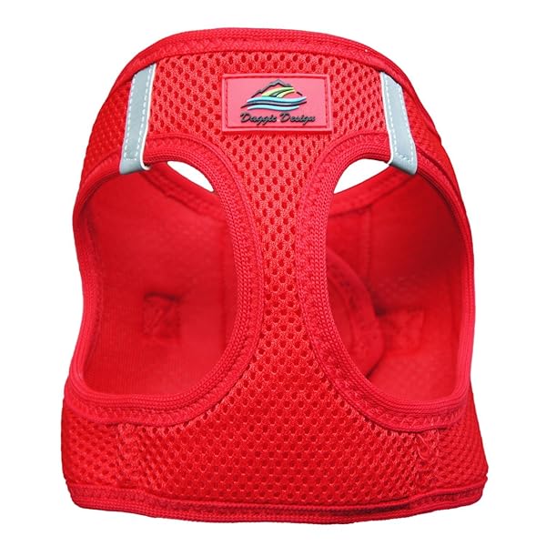 DOGGIE DESIGN American River Ultra Choke Free Dog Harness Red XXXL for Comfortable and Safe Pet Walking