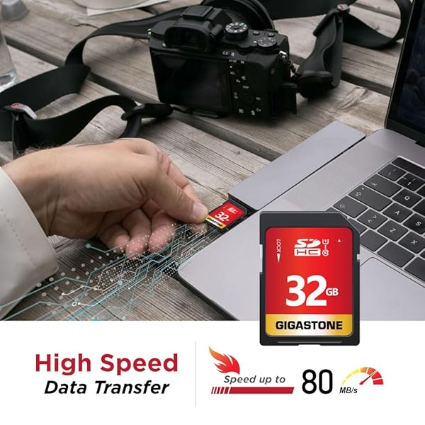 Gigastone Gigastone 32GB SD Card UHS-I Class 10 High Speed for Full HD Video Compatible with Canon Nikon Sony Pentax Kodak Olympus Panasonic Cameras - View 5 of 9