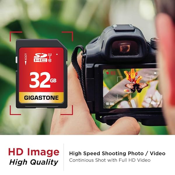 Gigastone Gigastone 32GB SD Card UHS-I Class 10 High Speed for Full HD Video Compatible with Canon Nikon Sony Pentax Kodak Olympus Panasonic Cameras - View 6 of 9