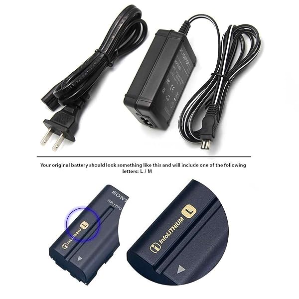GLORICH Glorich AC-L100 Replacement Power Adapter Charger for Sony Cameras and Camcorders Compatible with AC-L100 AC-L10 AC-L15 Series - View 9 of 11