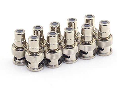 RuiLing RuiLing 10 Pack RCA Female to BNC Male Adapters - Coaxial Connectors for CCTV Video