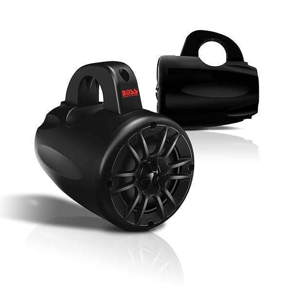 BOSS Audio Systems "Upgrade Your Ride: BOSS MRWT40 Weatherproof 4" Speakers for ATV, UTV & Marine - IPX5 Rated Wake Tower System"