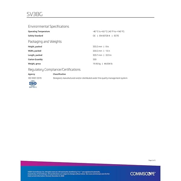Commscope Commscope SV-3BG 3-Way Balanced Splitter (5-1002 MHz) - High-Quality Signal Distribution - View 4 of 6