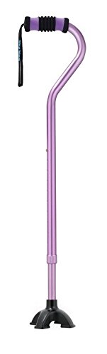 SkyMed Purple Offset Quad Cane for Enhanced Stability and Support