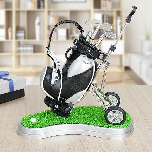 10L0L Unique 10L0L Golf Gifts: Golf Bag Pen Holder & Club Pens Set for Men, Dads, Bosses & Golf Fans - Perfect Souvenirs!
