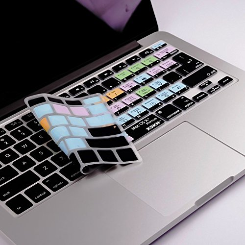 XSKN macOS Shortcuts Keyboard Skin Cover for 2015 and Earlier MacBook Air Pro 13 15 17 Inch Model A1278 A1286 A1297 A1369 A1398 A1425 A1466 A1502 A1314 - View 7 of 9