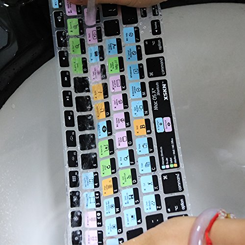 XSKN macOS Shortcuts Keyboard Skin Cover for 2015 and Earlier MacBook Air Pro 13 15 17 Inch Model A1278 A1286 A1297 A1369 A1398 A1425 A1466 A1502 A1314 - View 8 of 9