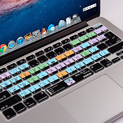 XSKN macOS Shortcuts Keyboard Skin Cover for 2015 and Earlier MacBook Air Pro 13 15 17 Inch Model A1278 A1286 A1297 A1369 A1398 A1425 A1466 A1502 A1314 - View 9 of 9