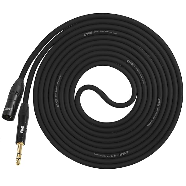 LyxPro LyxPro 10 Ft XLR Male to 1/4 TRS Star Quad Microphone Cable High End Quality Sound Clarity Extreme Low Noise Black - View 3 of 11