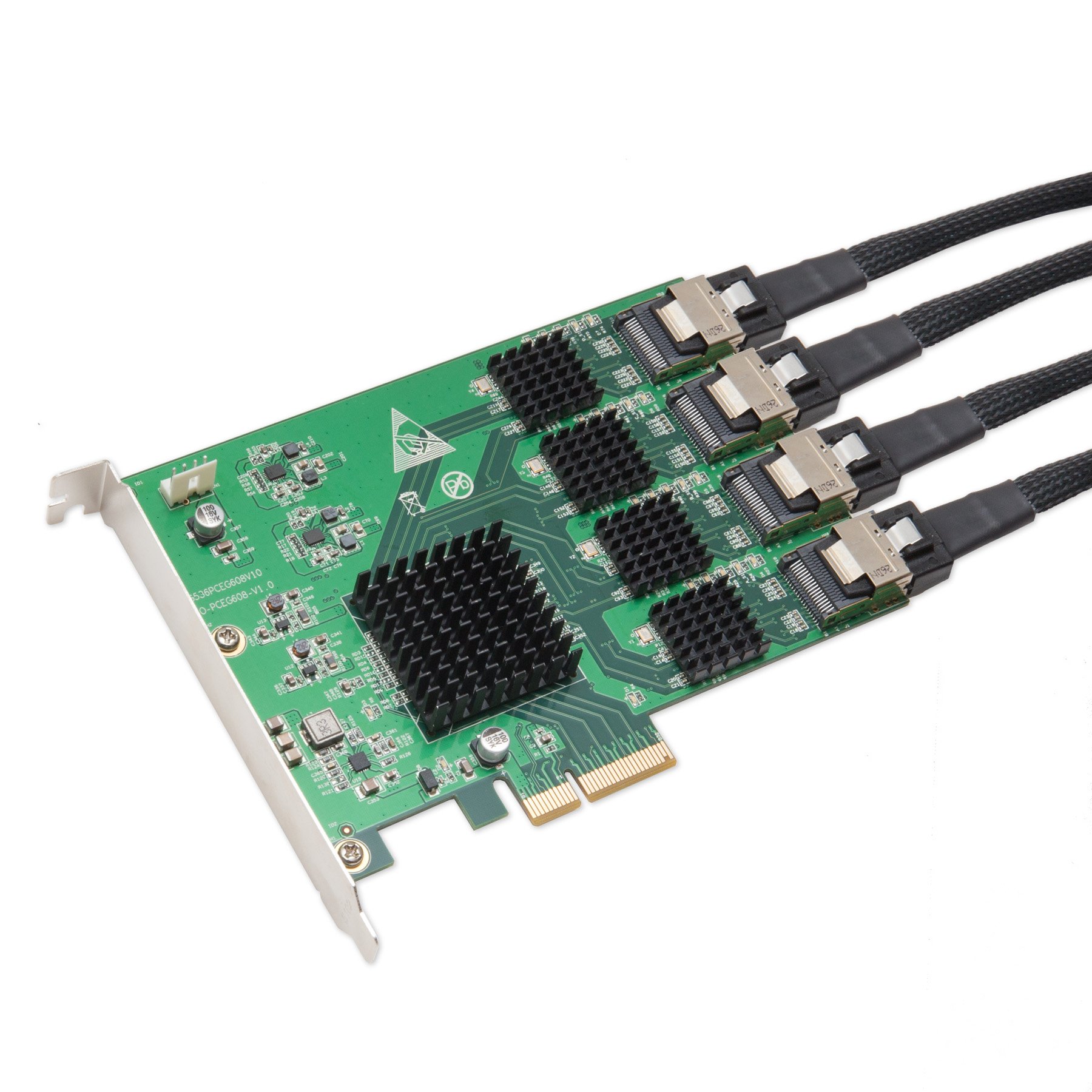 IO Crest 16 Port SAS PCIe 2.0 X4 Controller Card for High Performance Storage Solutions - View 3 of 7