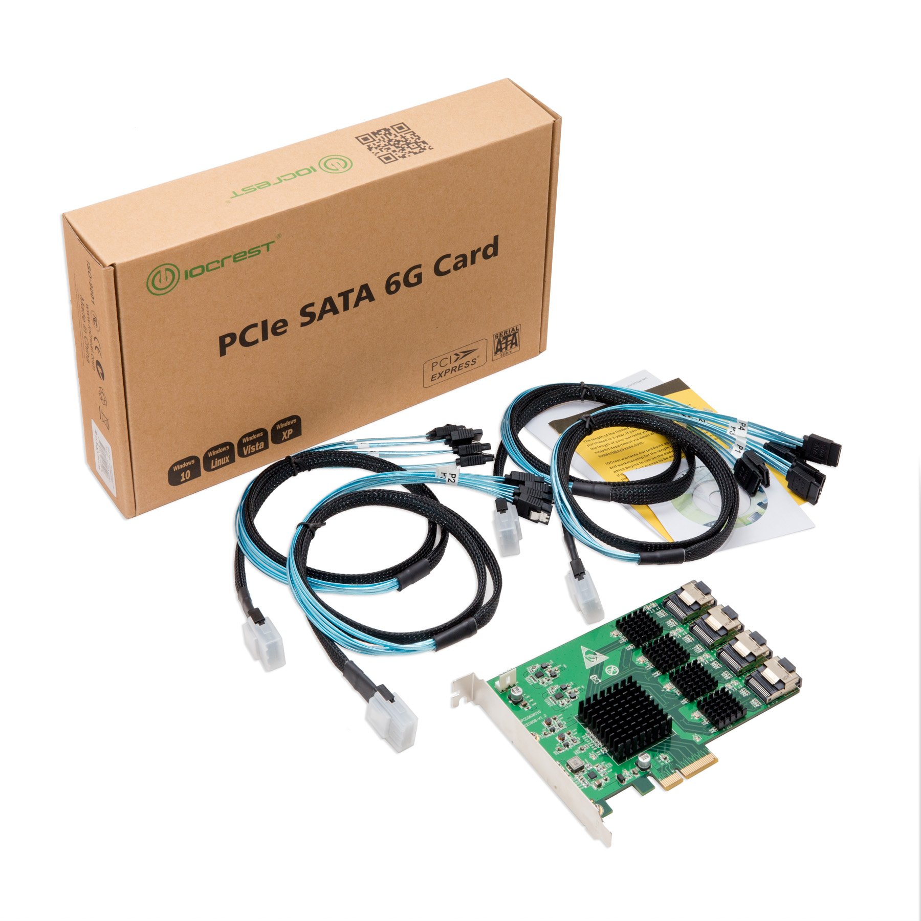 IO Crest 16 Port SAS PCIe 2.0 X4 Controller Card for High Performance Storage Solutions - View 4 of 7