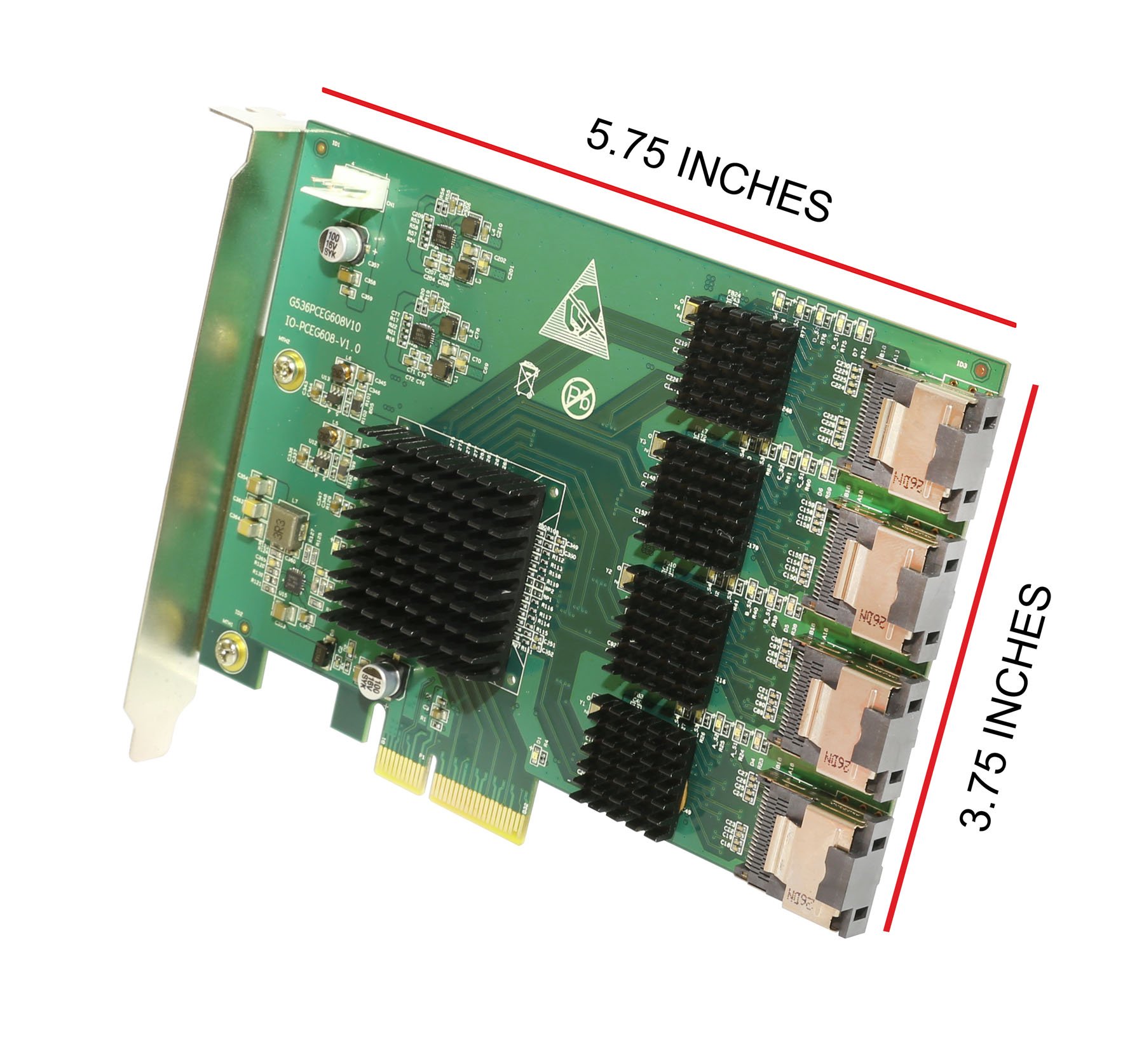 IO Crest 16 Port SAS PCIe 2.0 X4 Controller Card for High Performance Storage Solutions - View 6 of 7