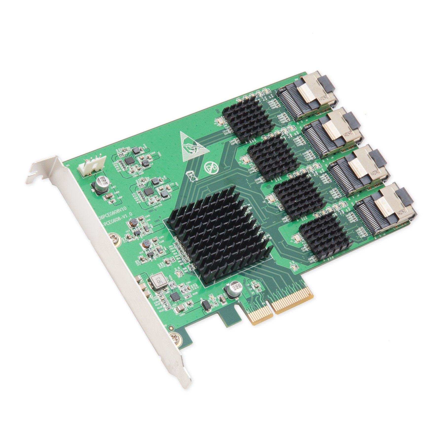 IO Crest 16 Port SAS PCIe 2.0 X4 Controller Card for High Performance Storage Solutions