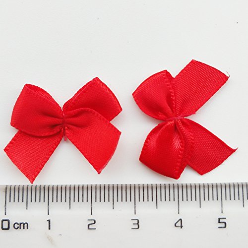 Chenkou Craft Chenkou Craft 60pcs Mini Red Satin Ribbon Bows for DIY Christmas Decorations - View 3 of 5