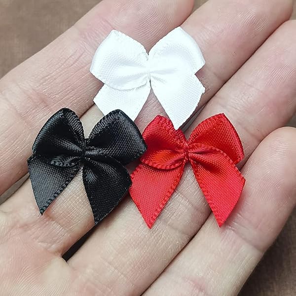 Chenkou Craft Chenkou Craft 60pcs Mini Red Satin Ribbon Bows for DIY Christmas Decorations - View 4 of 5