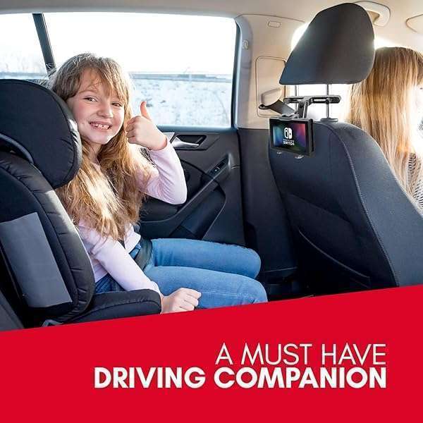 Macally Macally Tablet Holder for Car Headrest | iPad Backseat Mount for Kids | Fits 4.7-11&amp;quot; Devices | Perfect for Long Car Trips - View 8 of 9