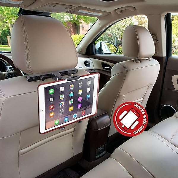Macally Macally Tablet Holder for Car Headrest | iPad Backseat Mount for Kids | Fits 4.7-11&amp;quot; Devices | Perfect for Long Car Trips - View 9 of 9