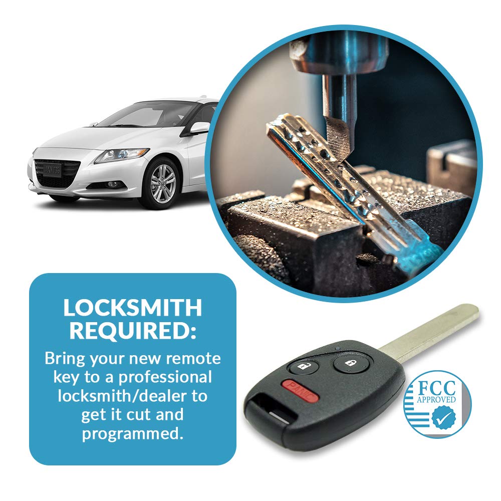 Keyless2Go Keyless2Go Replacement Keyless Entry Remote Key 3 Button MLBHLIK-1T 35111-SWA-306 1 Pack - View 5 of 5