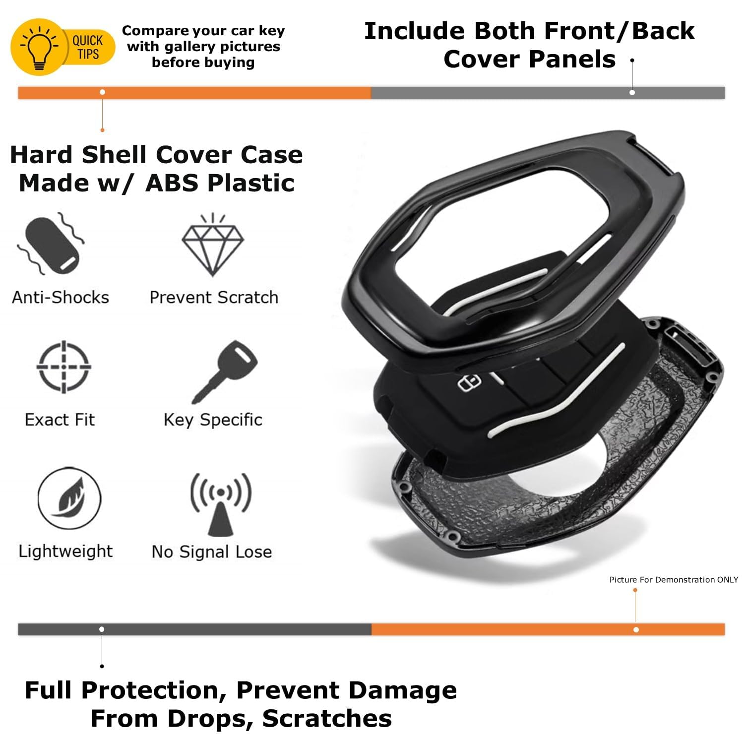 iJDMTOY Gloss Metallic White Smart Key Fob Shell for Nissan Armada Rogue GT-R Murano Pathfinder Sentra Leaf Titan 4-Button Compatible - View 3 of 8