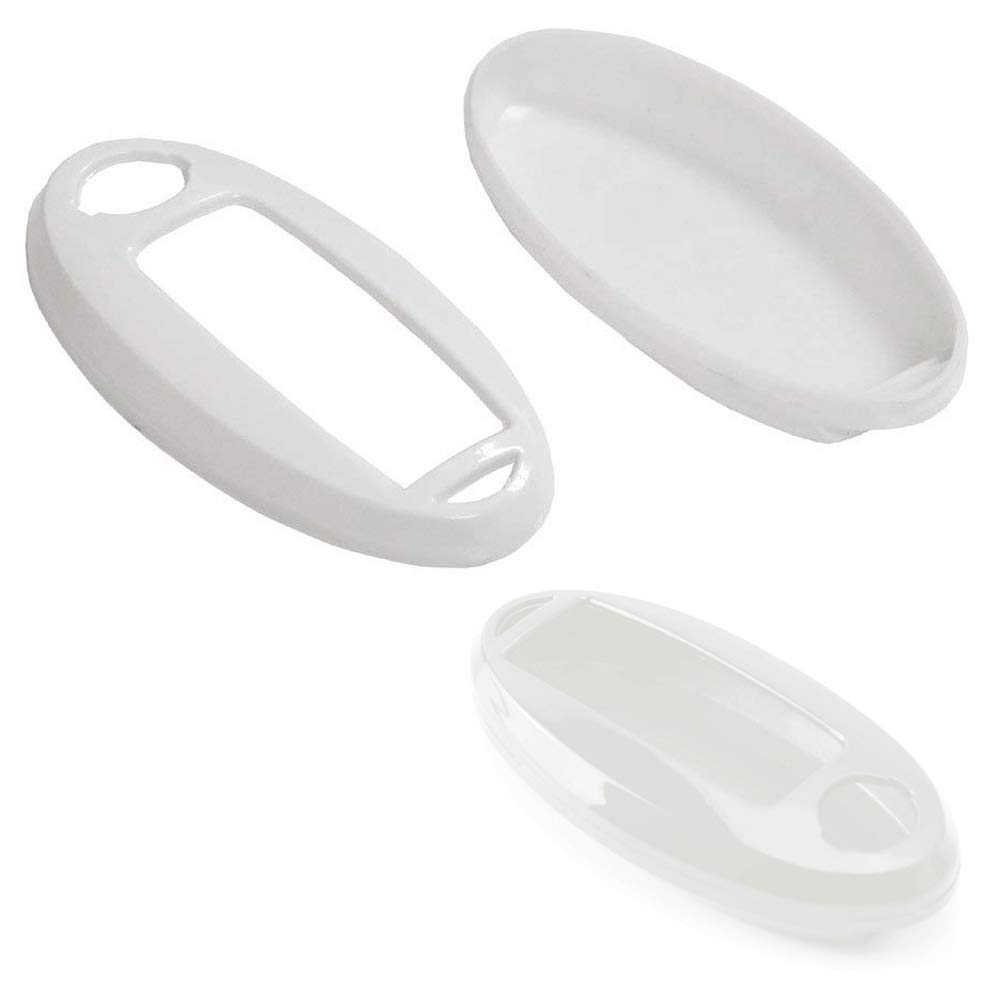 iJDMTOY Gloss Metallic White Smart Key Fob Shell for Nissan Armada Rogue GT-R Murano Pathfinder Sentra Leaf Titan 4-Button Compatible - View 7 of 8