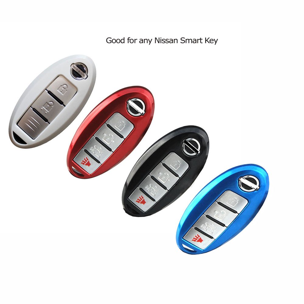 iJDMTOY Gloss Metallic White Smart Key Fob Shell for Nissan Armada Rogue GT-R Murano Pathfinder Sentra Leaf Titan 4-Button Compatible - View 8 of 8
