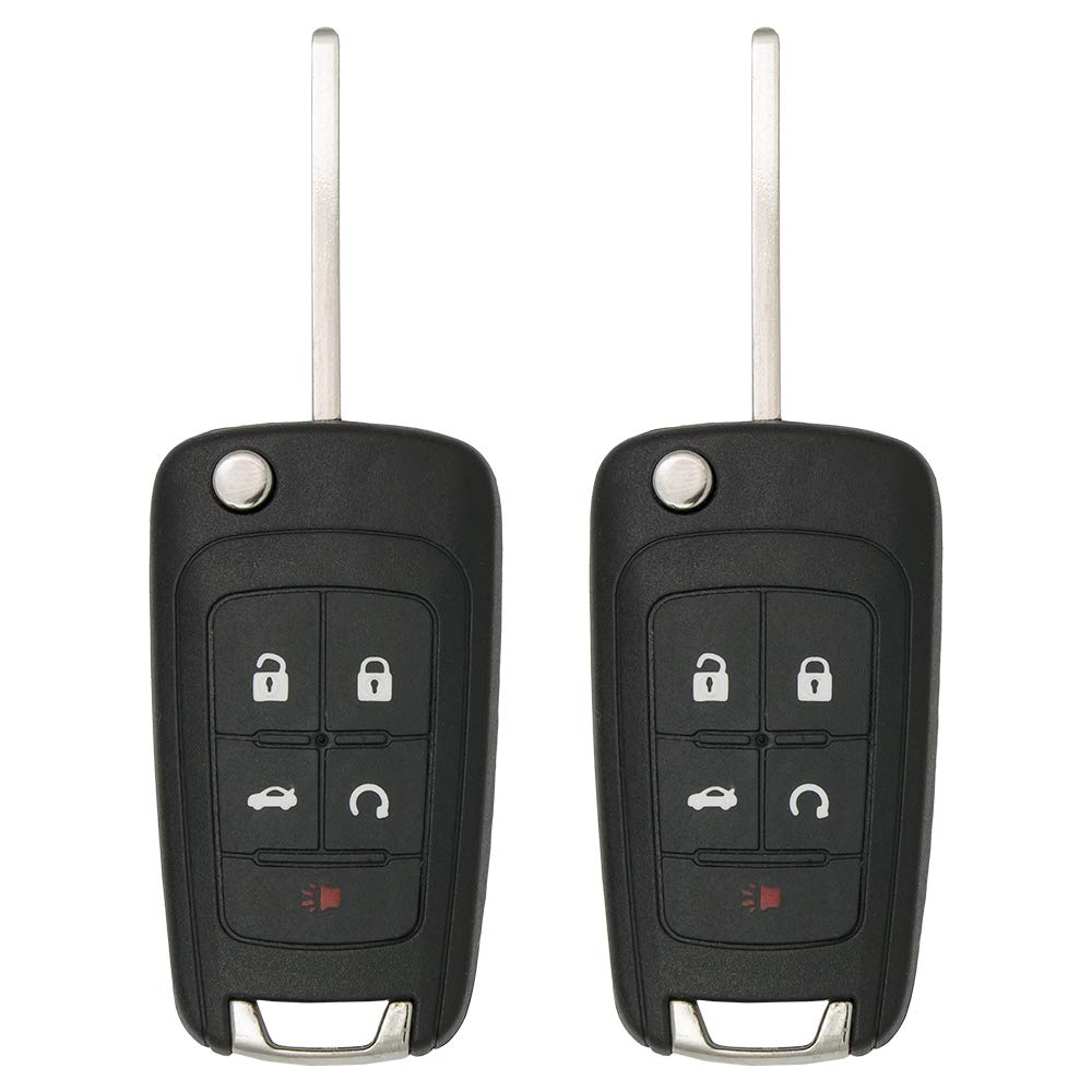 Keyless2Go Keyless Remote 5 Button Flip Car Key Fob for FCC OHT01060512 Vehicles 2 Pack - View 2 of 6