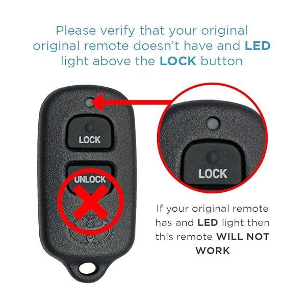 Keyless2Go Keyless2Go Keyless Entry Remote Car Key Fob 3 Button Pack for FCC HYQ12BBX HYQ12BAN 2 Pack - View 7 of 8