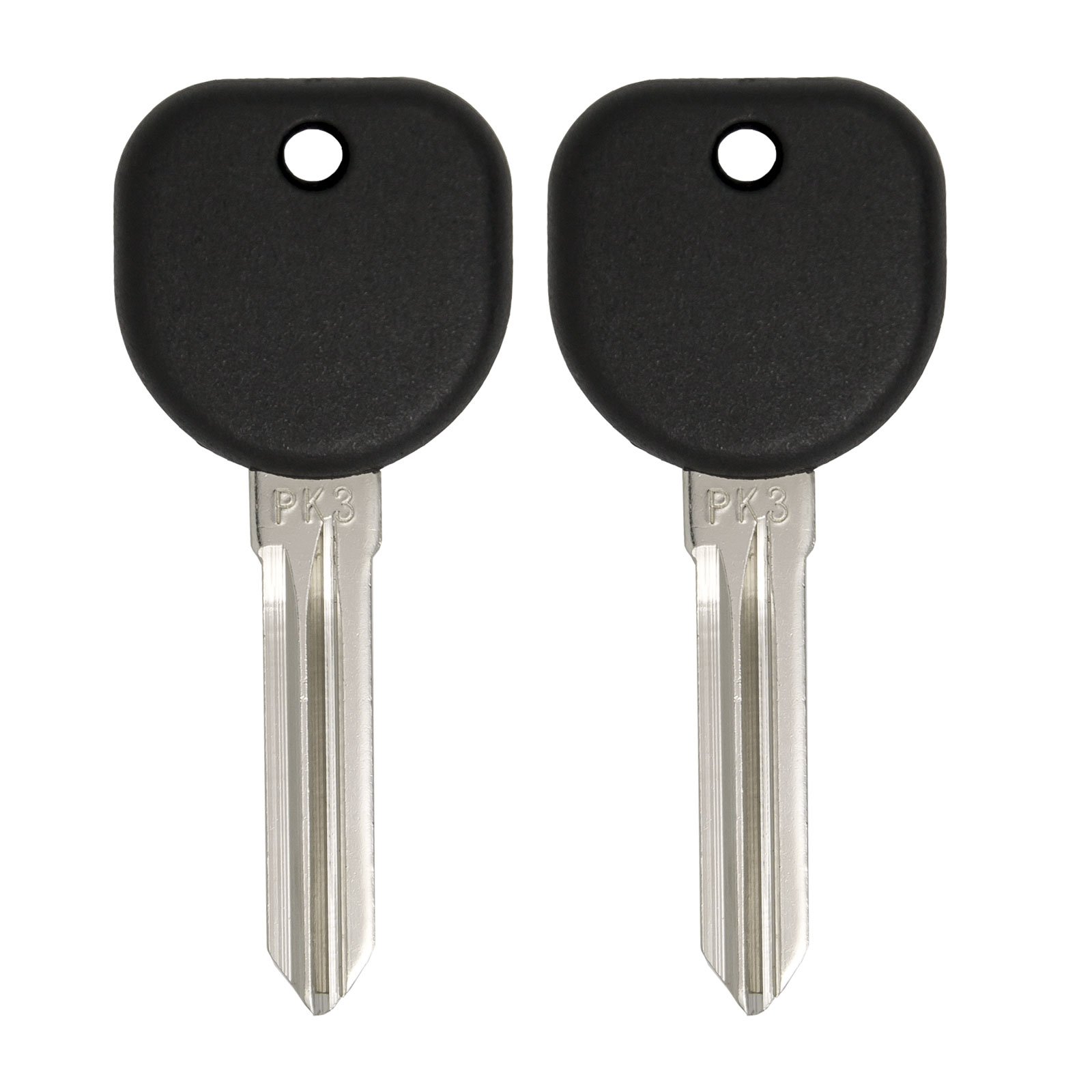 Keyless2Go Replacement New Uncut PK3 Transponder Ignition Car Key B107 PT04 2 Pack for Easy Key Replacement