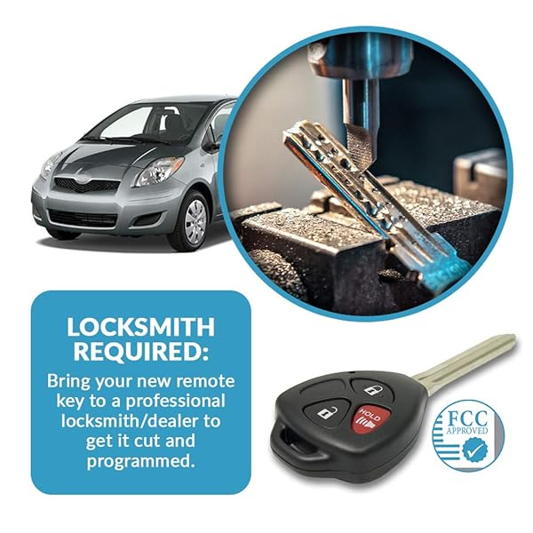 Keyless2Go Keyless2Go Keyless Entry Car Key Replacement MOZB41TG 4D67 Chip Compatible Vehicles - View 6 of 7