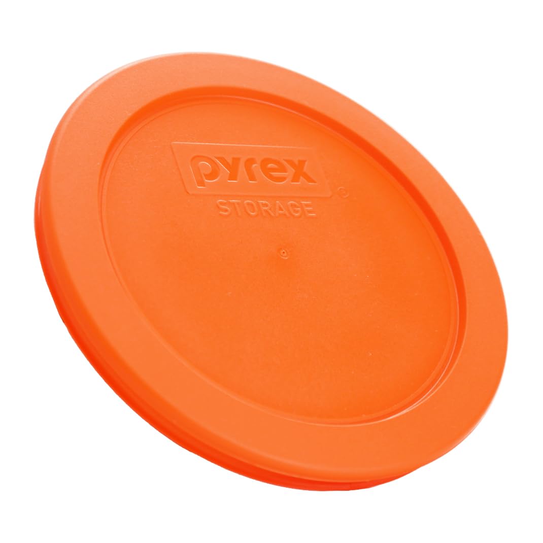 Pyrex Pyrex 7200PC Round 2 Cup Orange Storage Lid for Glass Bowls Genuine 4 Pack Made in the USA - View 2 of 9