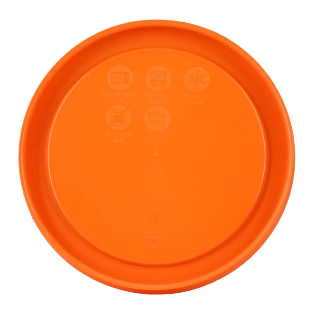 Pyrex Pyrex 7200PC Round 2 Cup Orange Storage Lid for Glass Bowls Genuine 4 Pack Made in the USA - View 4 of 9