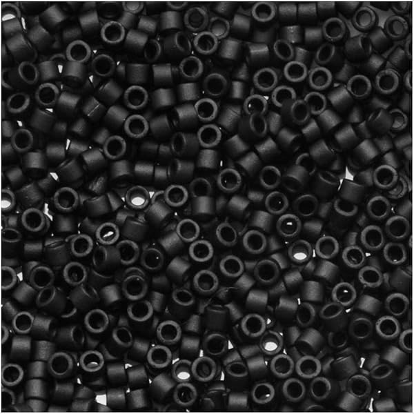 Miyuki Buy Miyuki Delica 11/0 DB310 Opaque Black Matte Seed Beads - 9g Pack for Crafting & Jewelry Making - View 2 of 3