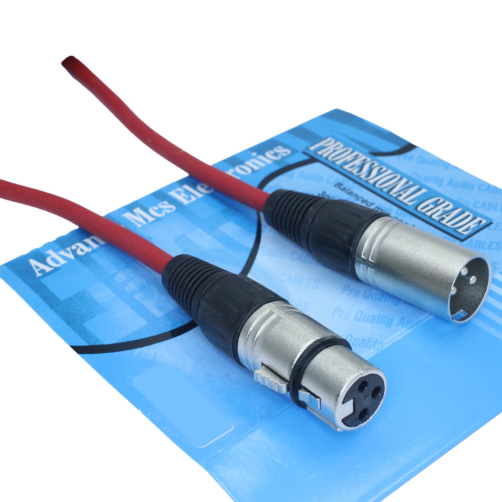 MCSproaudio 100 Foot Red Male to Female XLR Microphone Cable for Professional Sound Quality - View 2 of 2