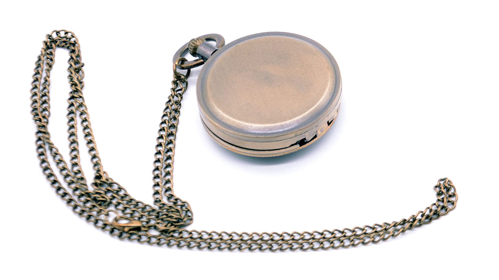Ddjbdb Mens Pocket Watches with Fob Chain and Necklace Chain Quartz Army Bronze Gift Box - View 4 of 9