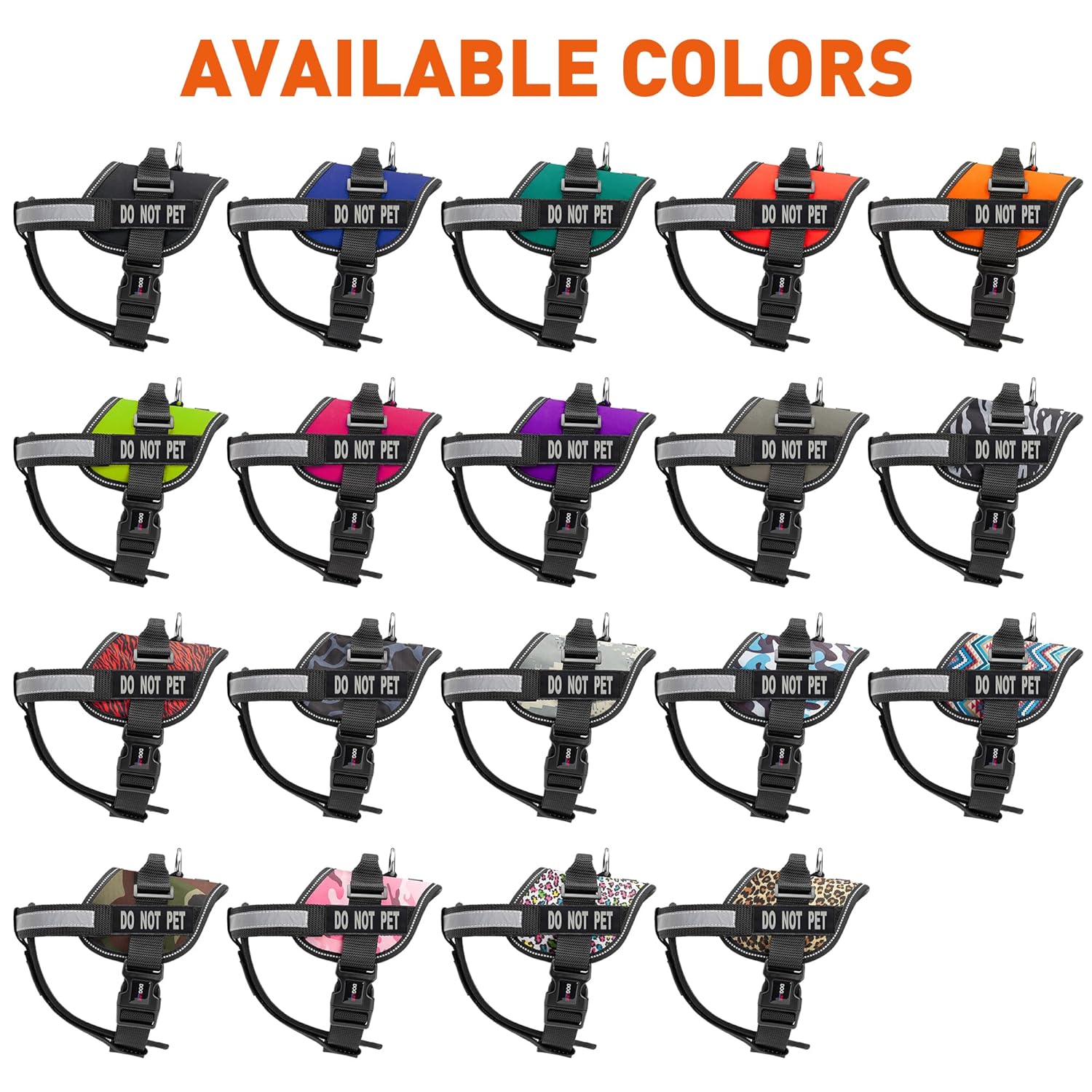 Dogline Dogline X-Large Vest Harness for Dogs with 2 Removable Do Not Pet Patches in Green 36 to 46 Inches - View 3 of 9