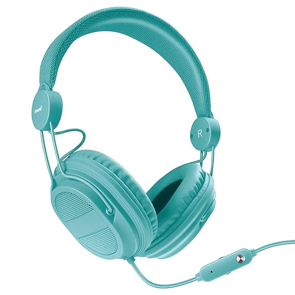 iSound iSound DGHP-5537 Kid Friendly Headphones with Mic and Volume Control in Turquoise for Safe Listening - View 3 of 5