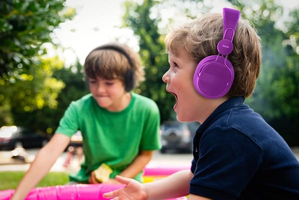 iSound iSound DGHP-5540 Kid Friendly Headphones with Mic and Volume Control in Purple - View 6 of 6