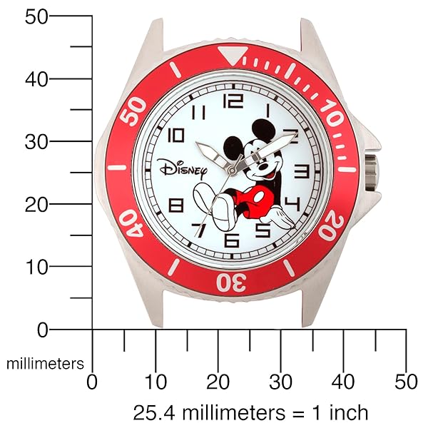 Disney Disney Men's Mickey Mouse Watch Red Band Stylish Timepiece for Fans - View 6 of 8