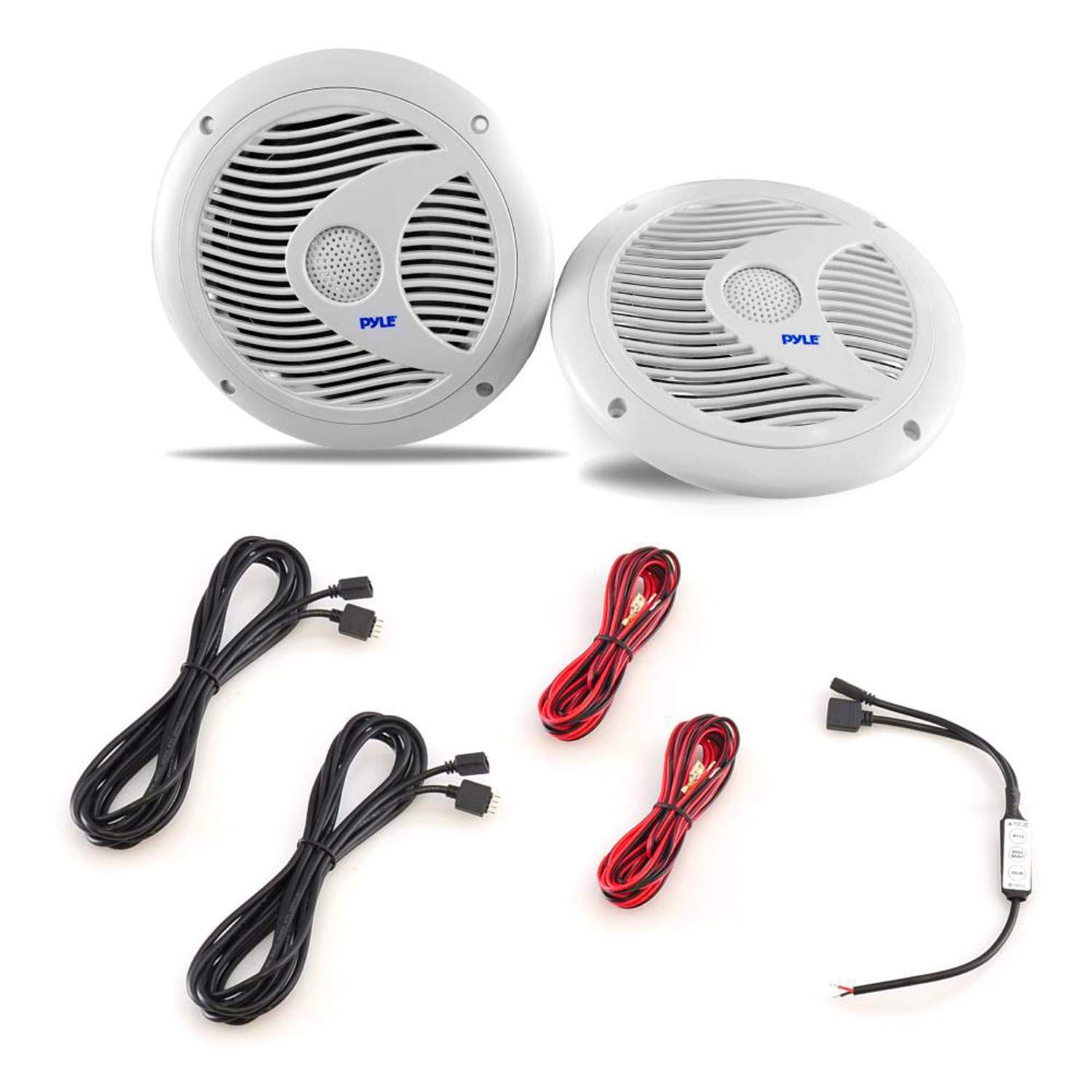 Pyle PLMR6LEW Waterproof Marine Speakers with LED Lights 150 Watt Pair for Boating - View 3 of 6