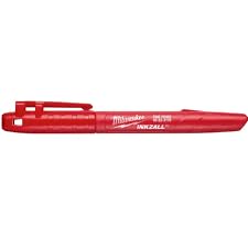 Milwaukee 48-22-3170 INKZALL Red Fine Point Markers - Durable, Vibrant Red Ink for Precision Marking
