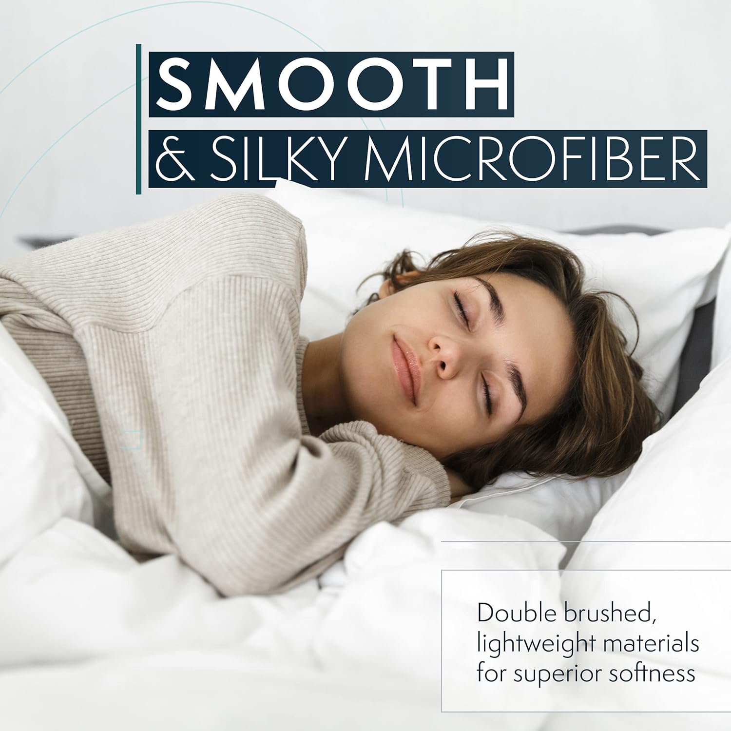 HC COLLECTION HC COLLECTION Twin Sheets Set - 3pc Soft Microfiber Bed Sheets & Pillowcases, Machine Washable, Deep Pockets, Purple - All Season Comfort - View 4 of 9