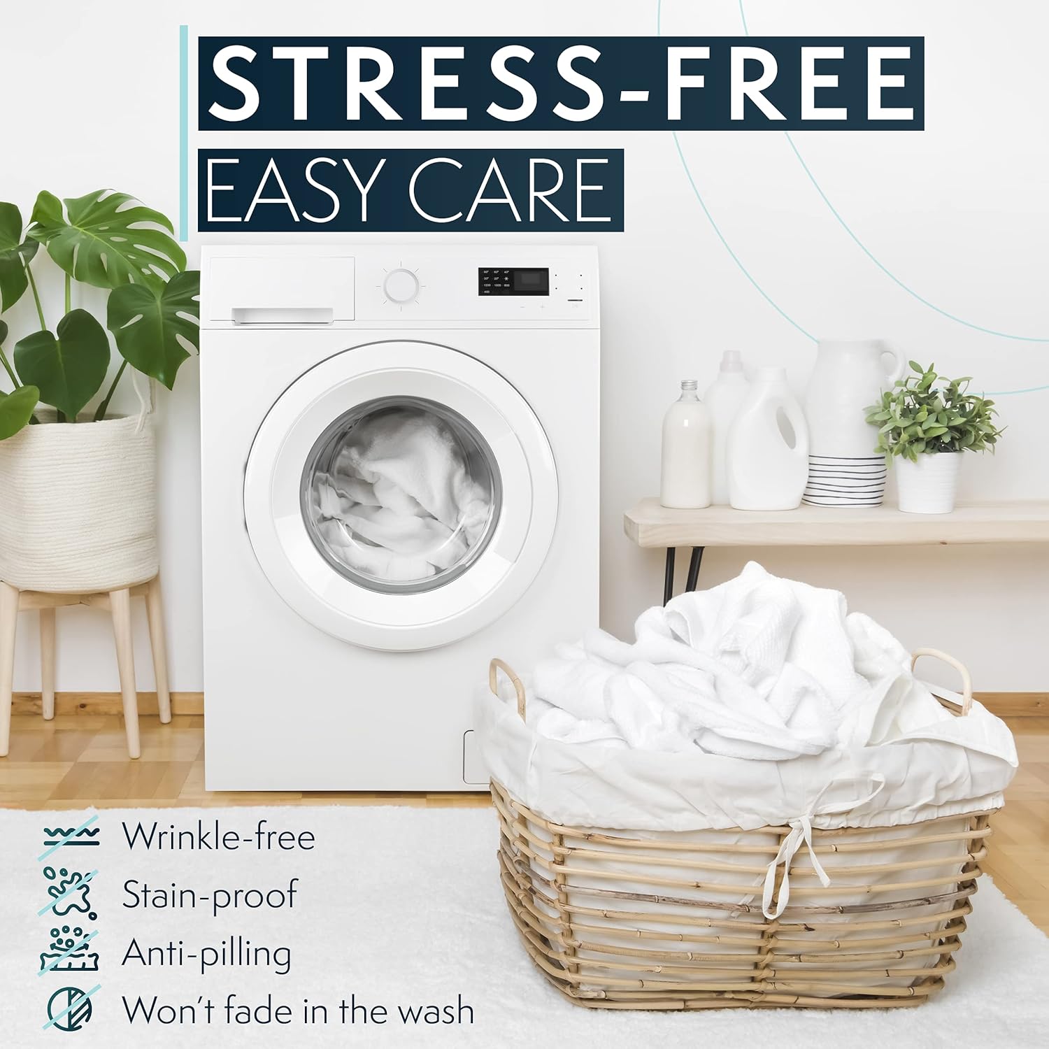 HC COLLECTION HC COLLECTION Twin Sheets Set - 3pc Soft Microfiber Bed Sheets & Pillowcases, Machine Washable, Deep Pockets, Purple - All Season Comfort - View 5 of 9