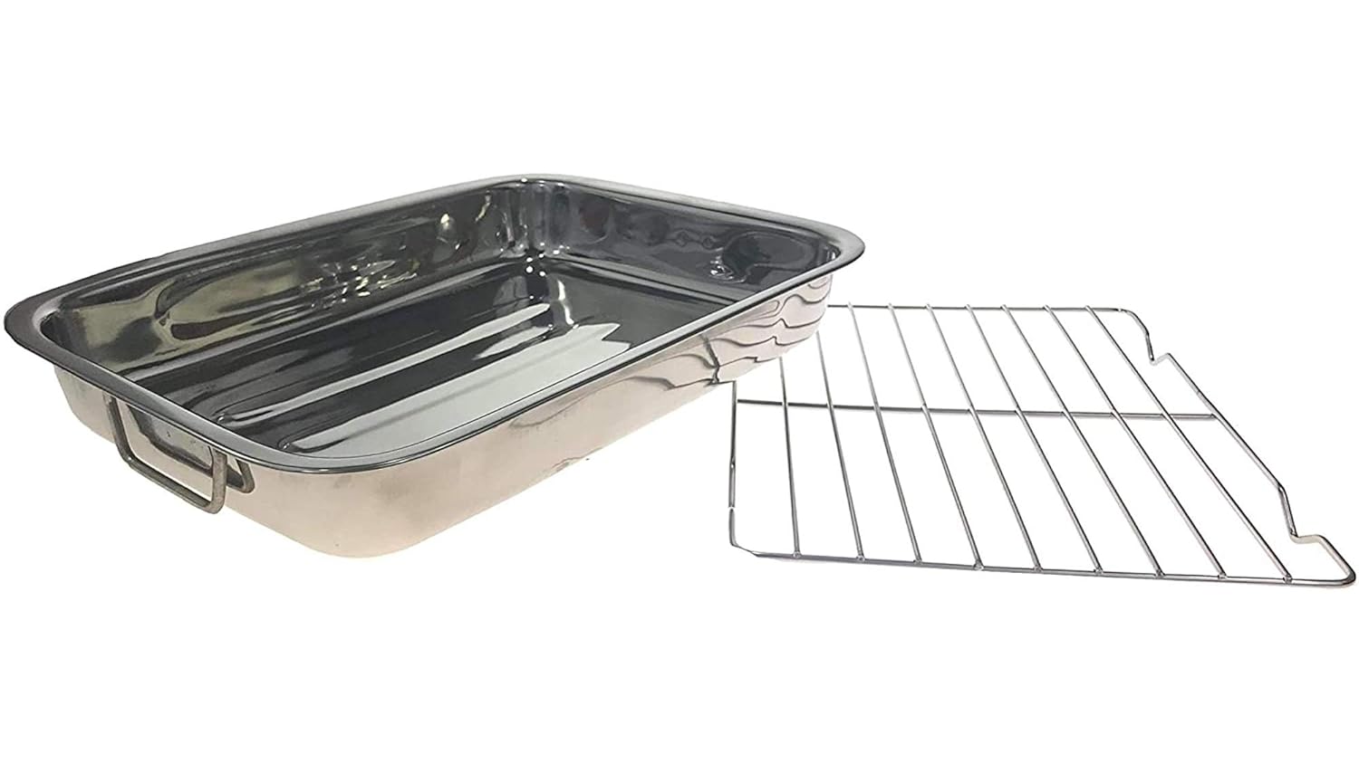 Star Dist Professional Kitchen Quality Stainless Steel Roaster Lasagna Pan Casserole Dish with Roasting Rack for Holiday Meals