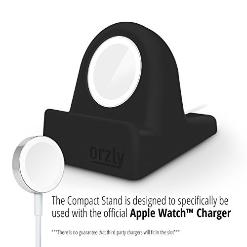 Orzly Orzly Compact Stand for Apple Watch Charger with Cable Management Compatible with Series 1 2 3 4 38mm 40mm 42mm 44mm Black - View 4 of 10