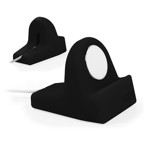 Orzly Orzly Compact Stand for Apple Watch Charger with Cable Management Compatible with Series 1 2 3 4 38mm 40mm 42mm 44mm Black - View 6 of 10