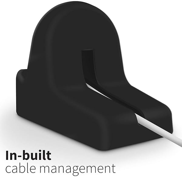 Orzly Orzly Compact Stand for Apple Watch Charger with Cable Management Compatible with Series 1 2 3 4 38mm 40mm 42mm 44mm Black - View 10 of 10