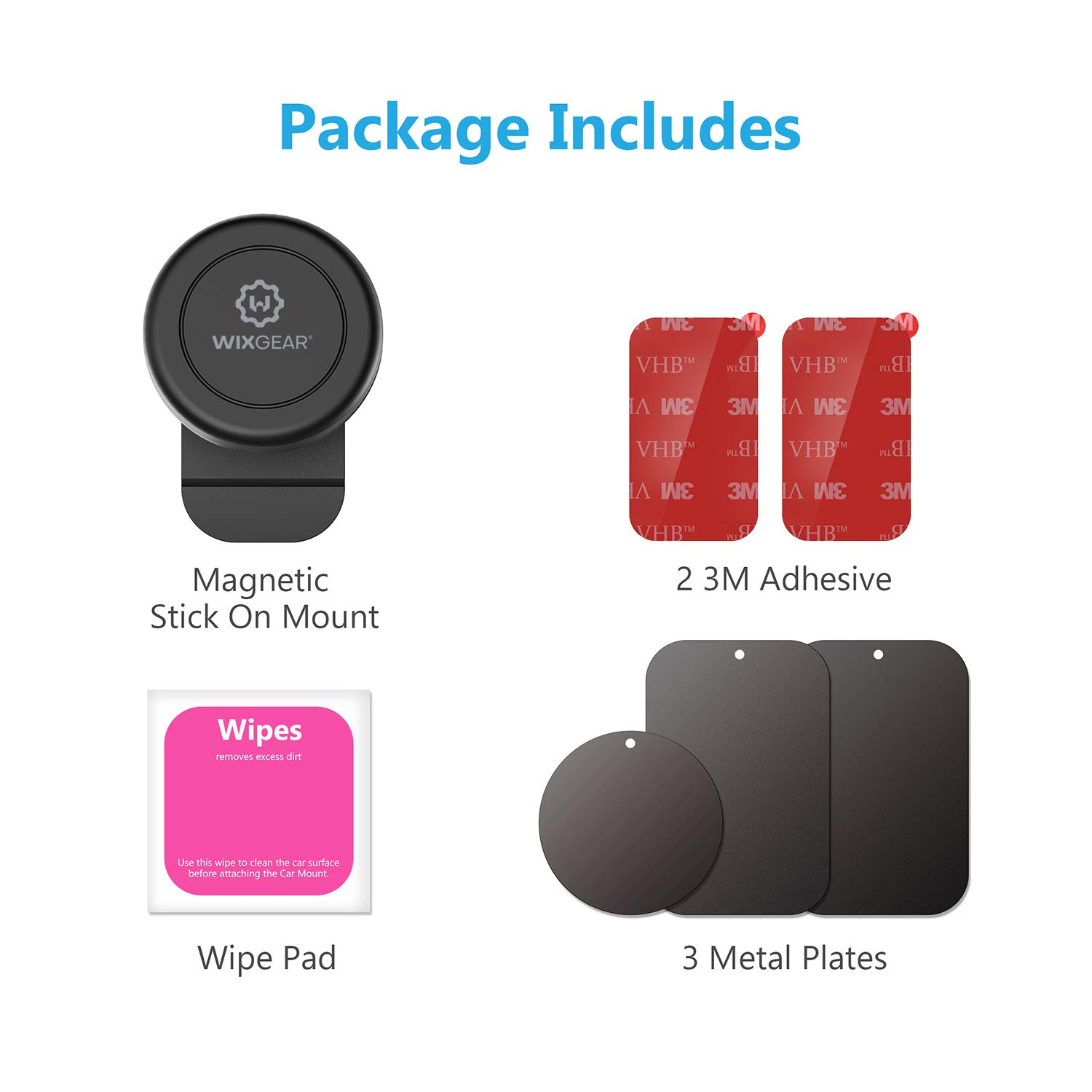 WizGear Universal Dashboard Magnetic Car Mount Holder for Cell Phones and Mini Tablets - View 4 of 7