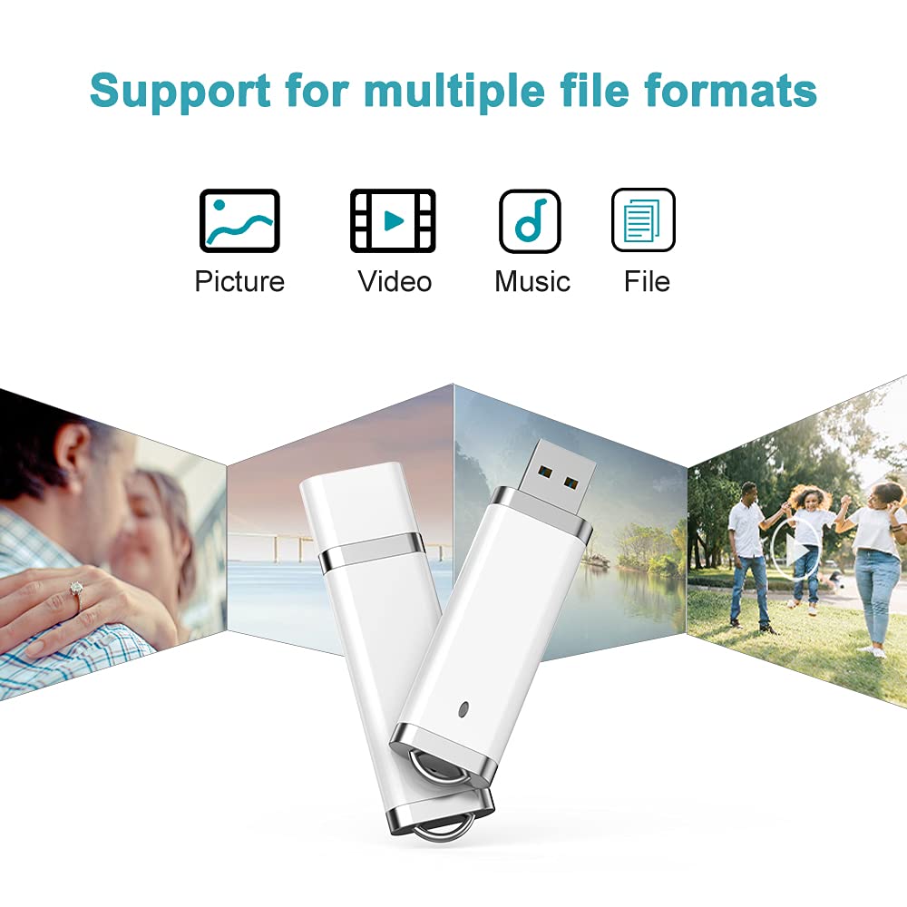 KEXIN KEXIN 50 Pack 4GB Flash Drive USB Pen Drive Memory Stick White 50 Pieces for Easy Data Storage and Transfer - View 3 of 7